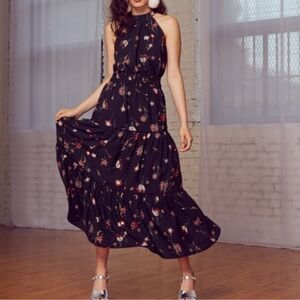 Lost + Wander Fleur halter floral print maxi dress XS